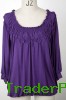 Ladies Rayon Jersey Top With Elastic On Bust(3l13511)