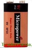 Zinc Carbon Battery (9V/6F22P)