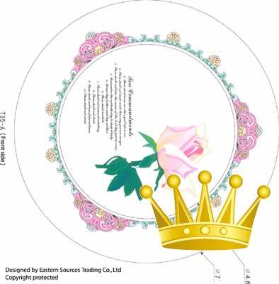  New Plate With Flower T05-c