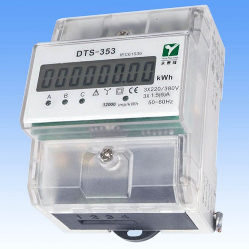Three Phase DIN-Rail Electricity KWH Meter (DTS353)