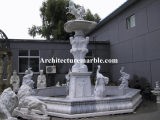 Carved Marble Garden Fountain, Carved Stone Garden Ornament