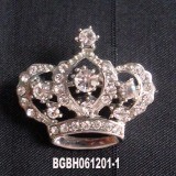 Crown Brooch w/ Czech Diamond