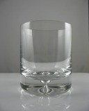 Whisky Glass, Old Fashioned Glass, Glass Tumbler, Thick Base With Bubble Decoration