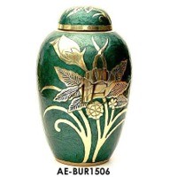Brass cremation urn 