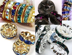 Fashion handmade jewelry rhinestone beads jewelry findings