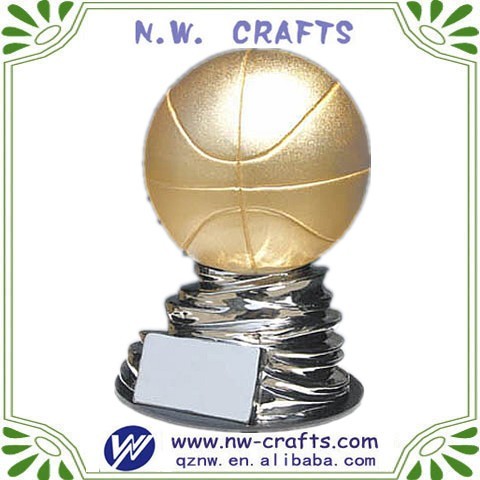 3D Gold Basketball Sports Award Trophy