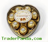 8 Pieces Golden Heart Chocolate (H08G)